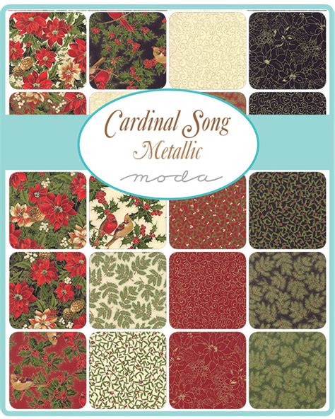 metallic mistletoe fabric|Moda Cotton Quilt Fabric Cardinal Song Metallic Mistletoe Black .